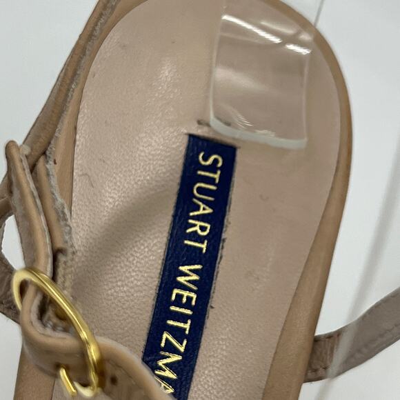 Stuart Weitzman Gloria 80 Nude Stiletto Heels Party Clean Girl - Picture 4 of 9